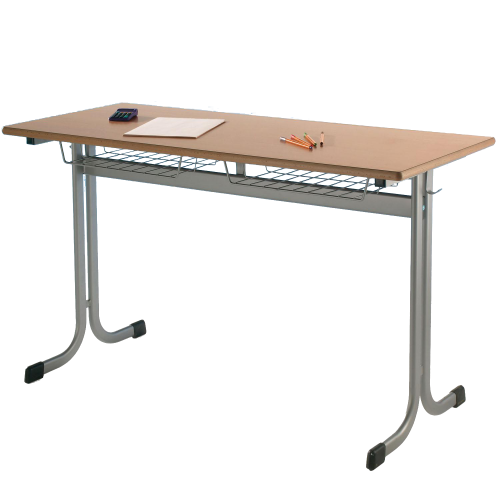 Zweier-Schülertisch 130x55 cm MT50Z-PU, Tischplatte Melamin mit PU-Kante