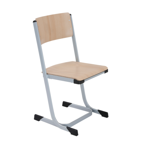 Stapelbarer Schülerstuhl mit Sitzgarnitur aus Buche Sperrholz mit gerundeter Sitzvorderkante