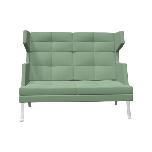 hohes 2er Sofa Ona mit Metallgestell und Seitenschale