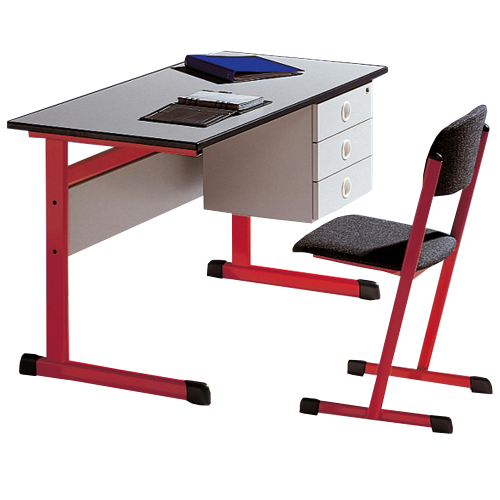 Lehrertisch 130x65 cm Serie TL mit Schichtstoffplatte