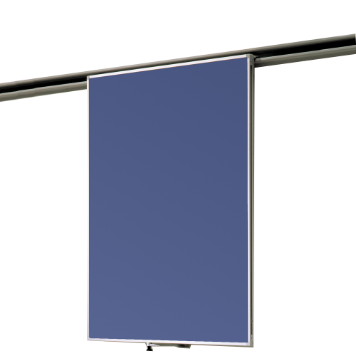 Tafel Stahlemaille blau 2-seitig für Media-Rail 1