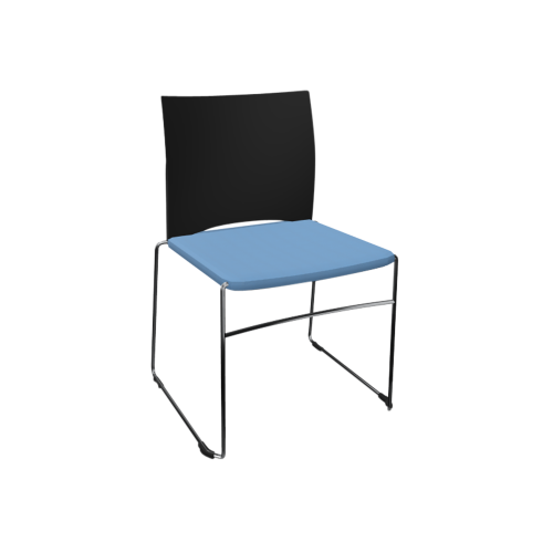 Stuhl Diane mit Rückenlehne aus Kunststoff