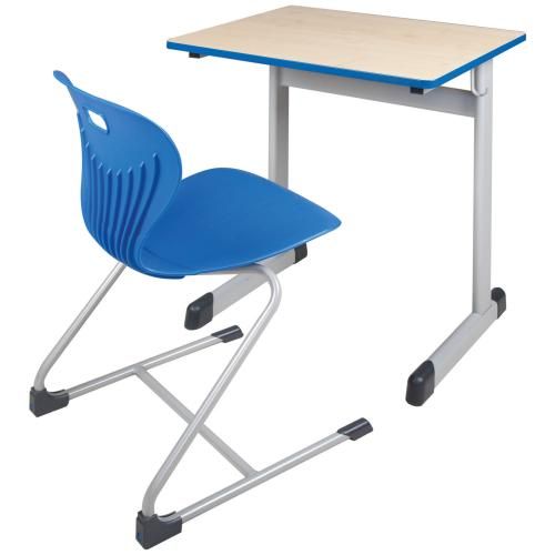 Einer-Schülertisch 70x65 cm Modell T, melaminharz-beschichtete, abgerundete Tischplatte mit ABS- Uml